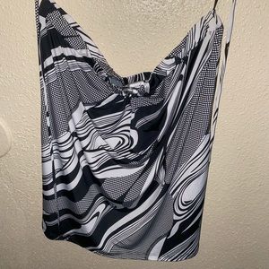 Black & white tube top.